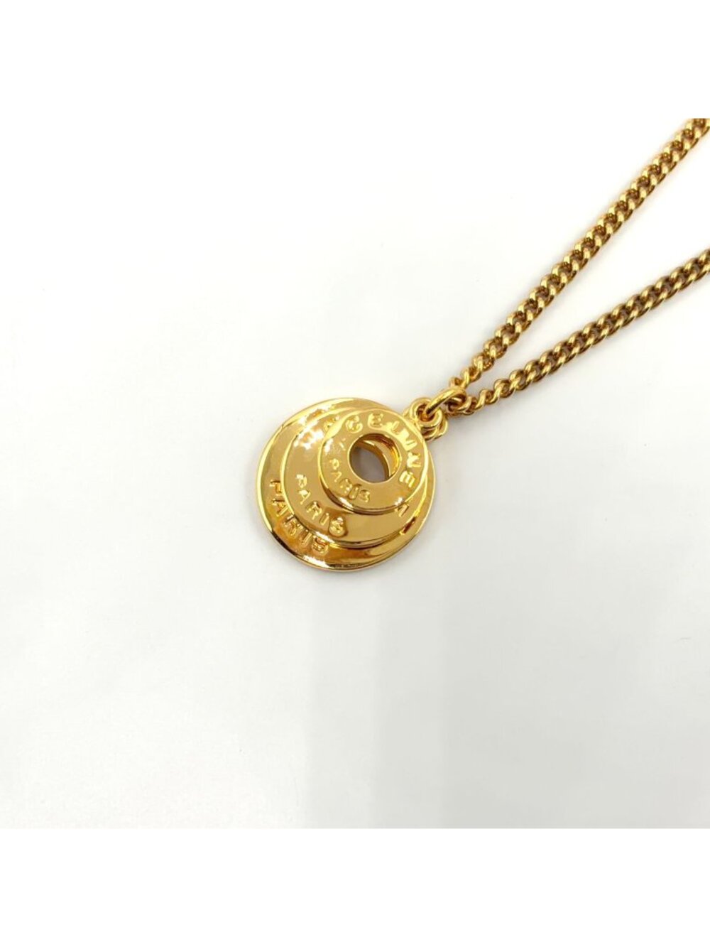 Celine Triple Circle Logo Gold Plated Necklace